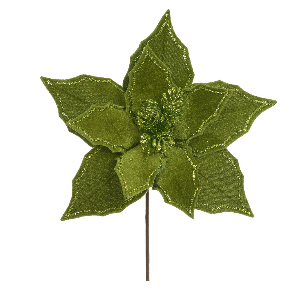 HASTE BICO DE PAPAGAIO AVELUDADO VERDE 22CM
