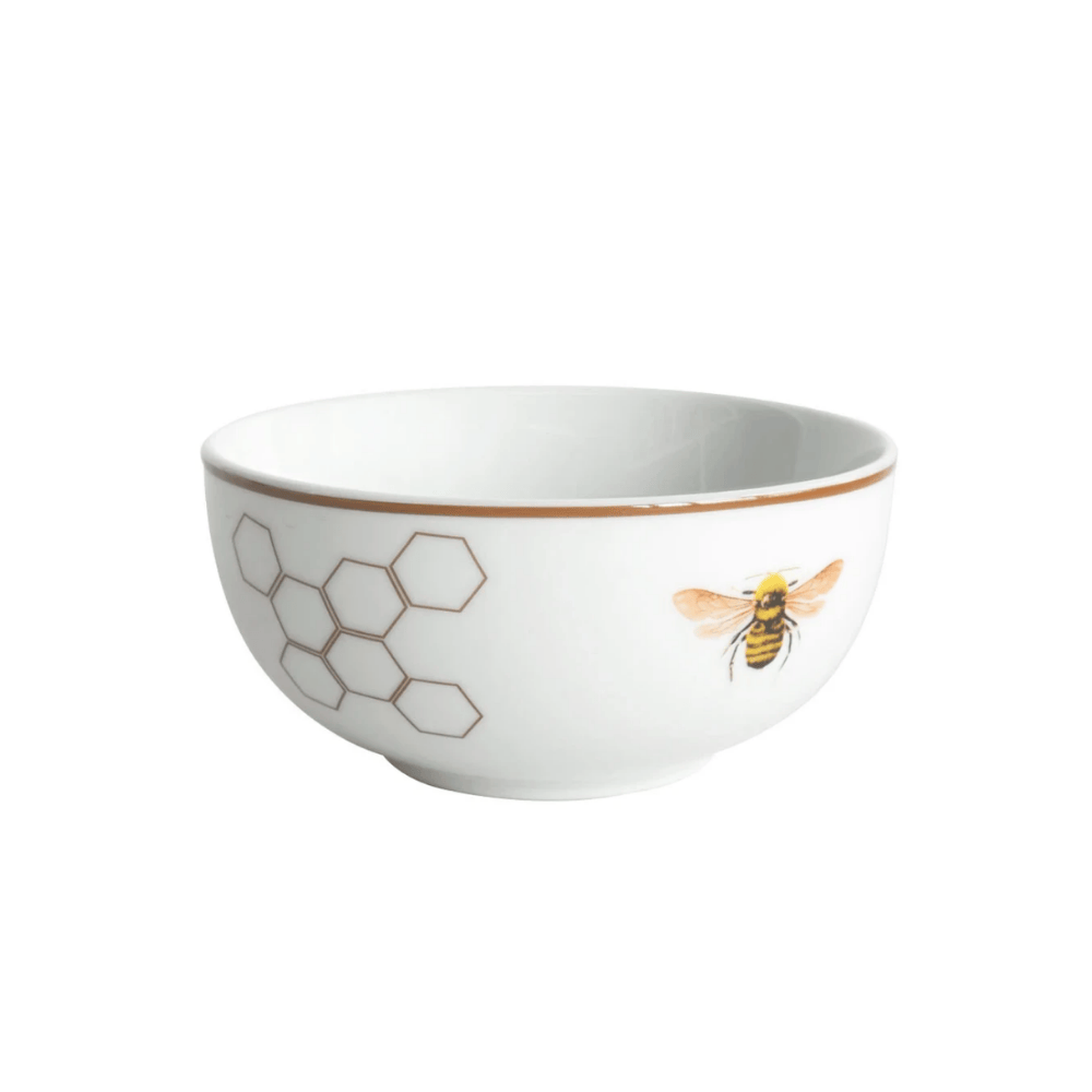 BOWL ABELHA EM PORCELANA BROWN RIM – 250ML