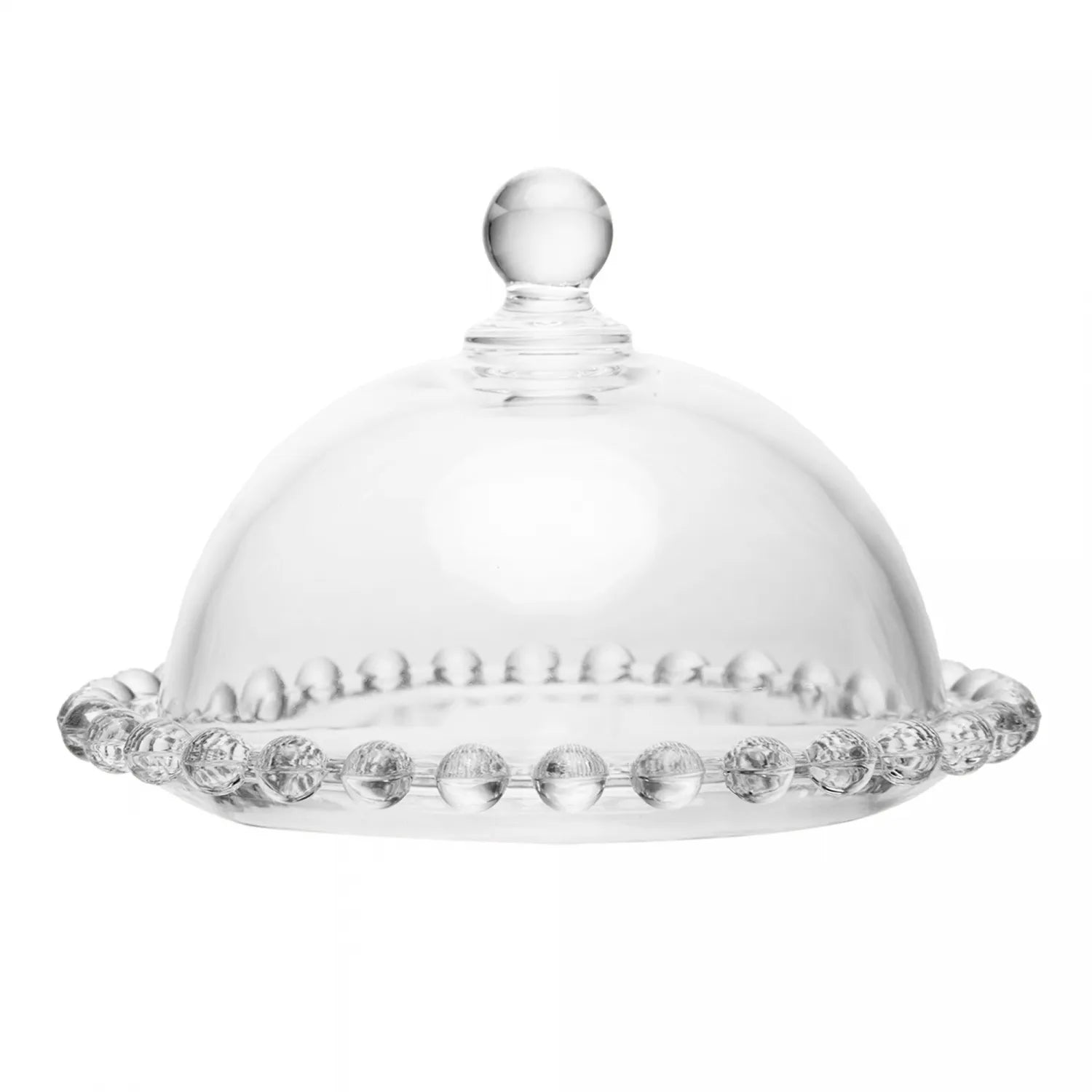 MINI PRATO PARA DOCE COM TAMPA PEARL CRISTAL ECOLÓGICO