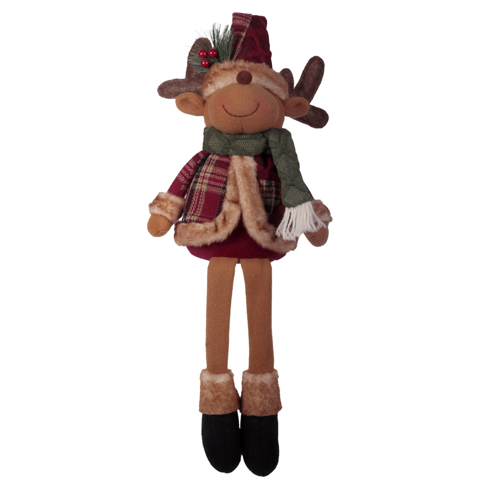 BONECO DE NATAL RENA SENTADO