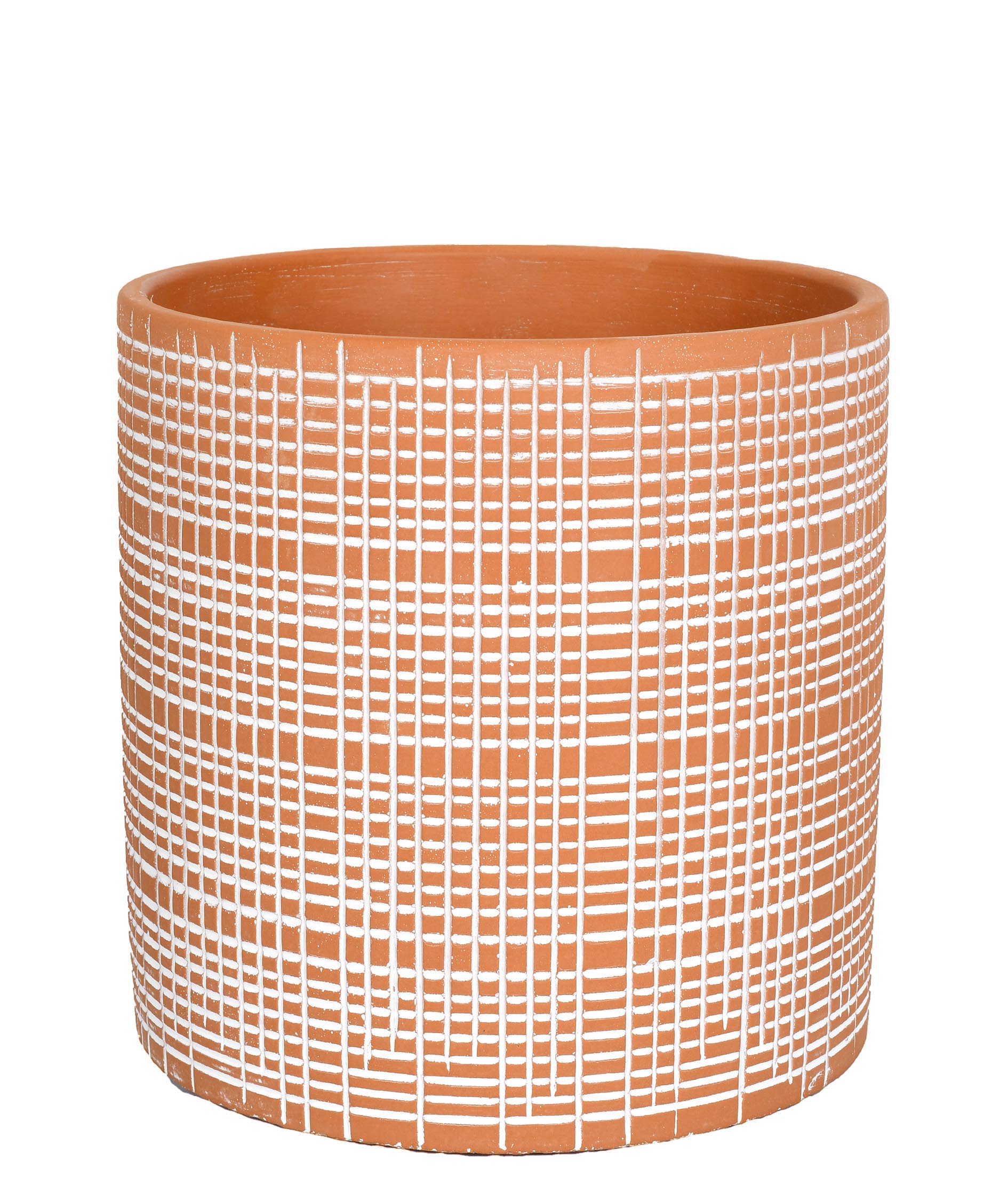 CACHEPOT EM CIMENTO CARAMELO 20CM