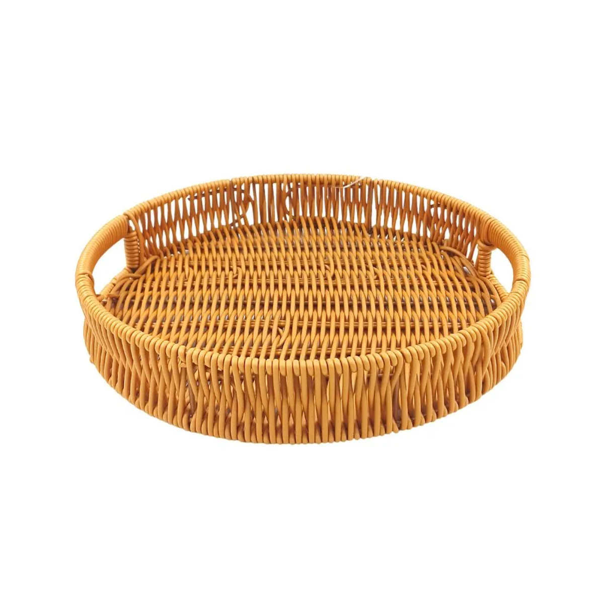 BANDEJA TRAMADA REDONDA PLASTICO 26X4,5CM SORTIDO