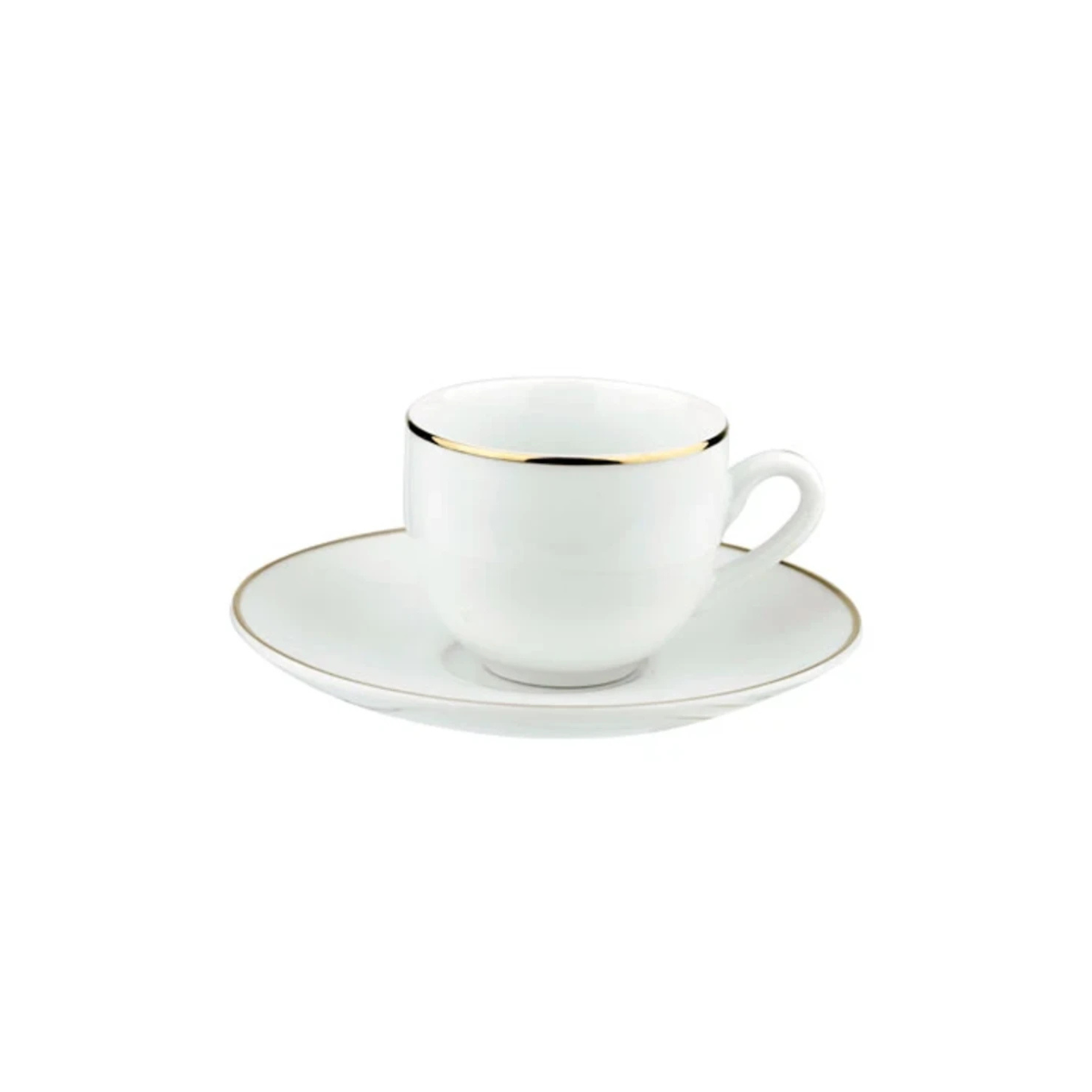 XICARA E PIRES PARA CAFE LEGACY GOLD PORCELANA 90ML – BRANCO
