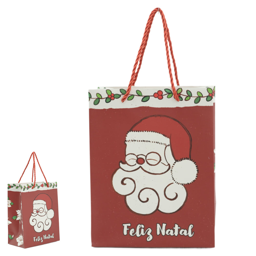 SACOLA PAPAI NOEL FELIZ NATAL