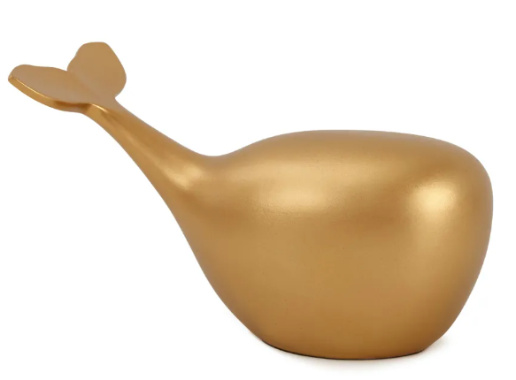 ESCULTURA BALEIA EM POLIRRESINA 20CM