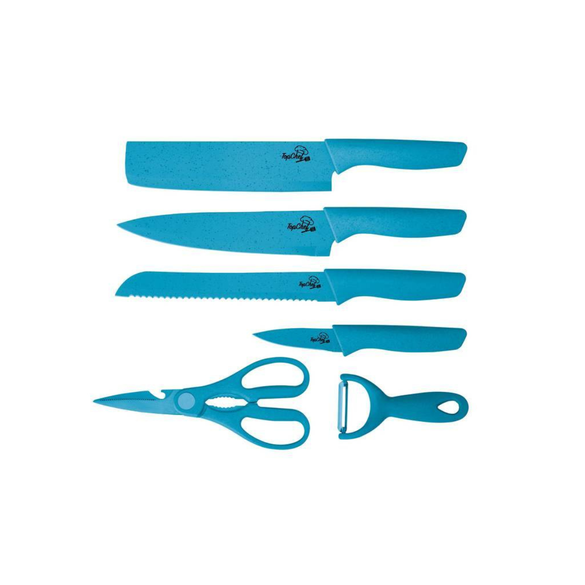 FACAS COZINHA 6PCS 4CORES - TOPCHEF