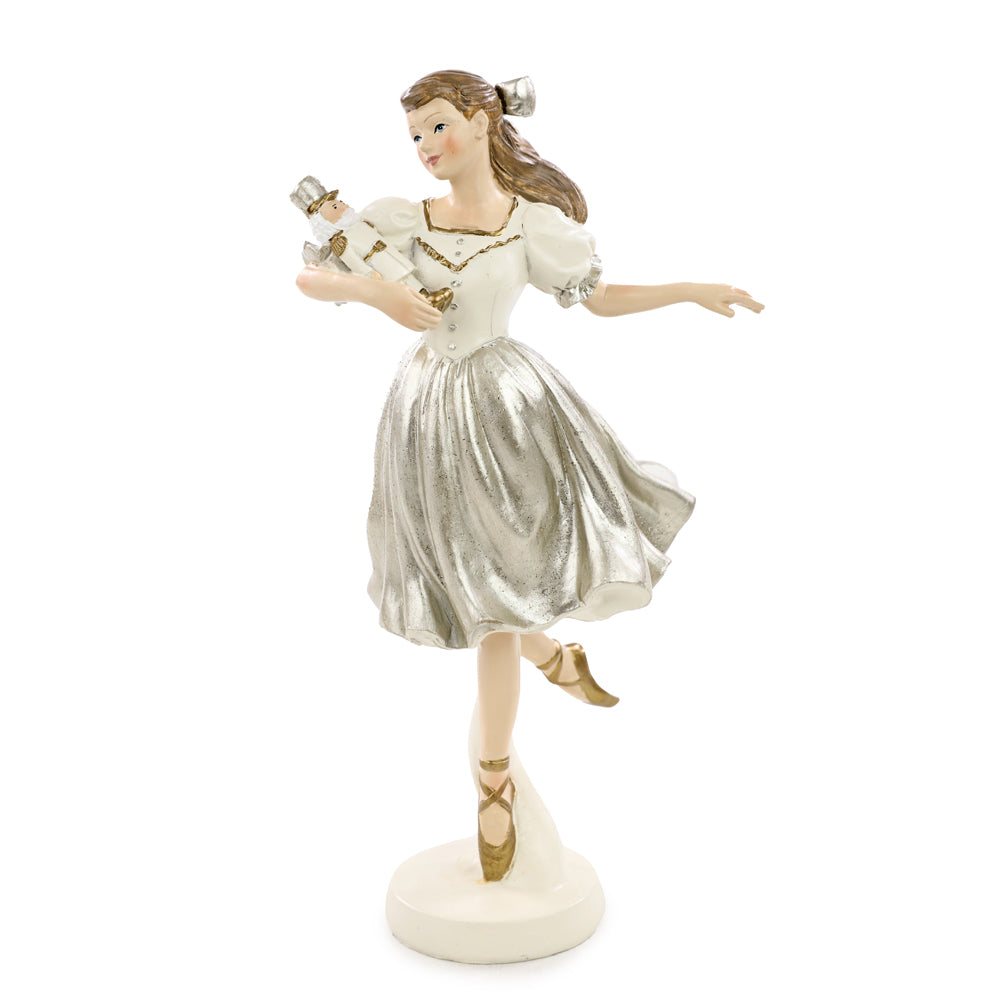 BAILARINA BRANCO/OURO 23CM