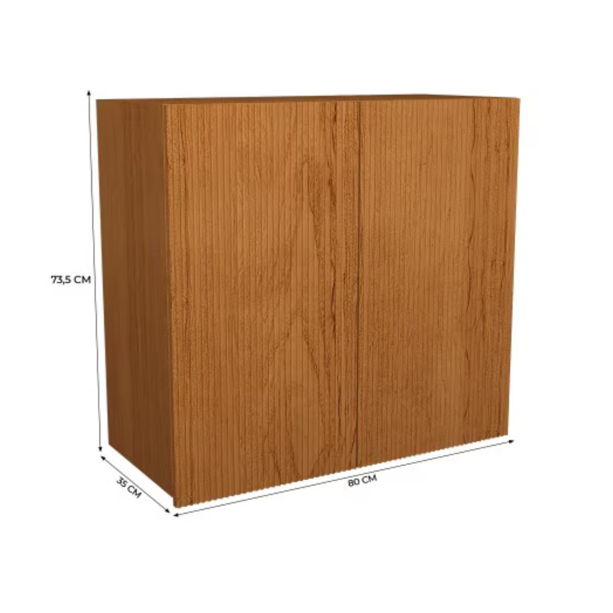 AÉREO DENVER 80CM 2 PORTAS RIPADA – FREIJÓ ROCKS (PH3103)