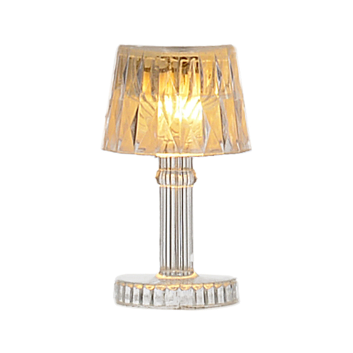 LUMINARIA EM ACRILICO COM LED BRANCO QUENTE 8,5CM