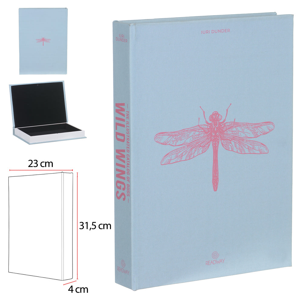 CAIXA LIVRO MDF (AZUL ROSA) 31,5CM