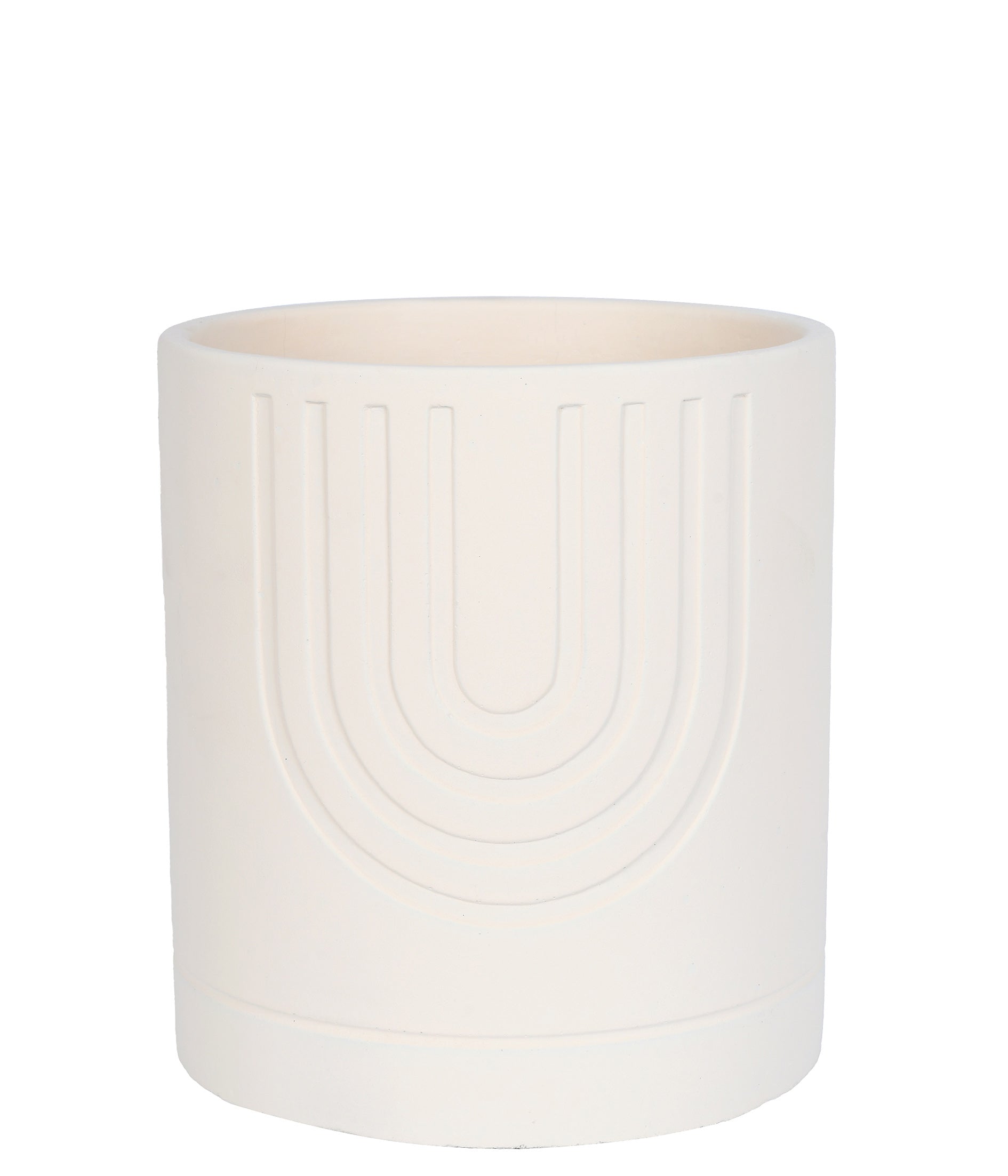 CACHEPOT EM CIMENTO OFF-WHITE