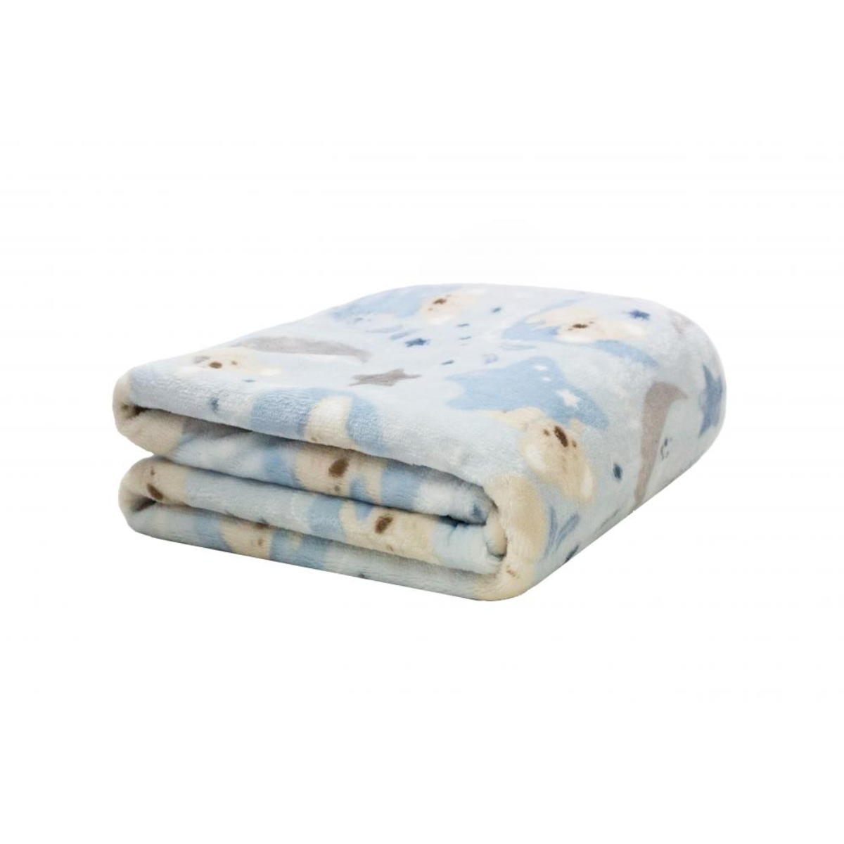 COBERTOR BABY FLANNEL NAC 90X110 COALA AZUL
