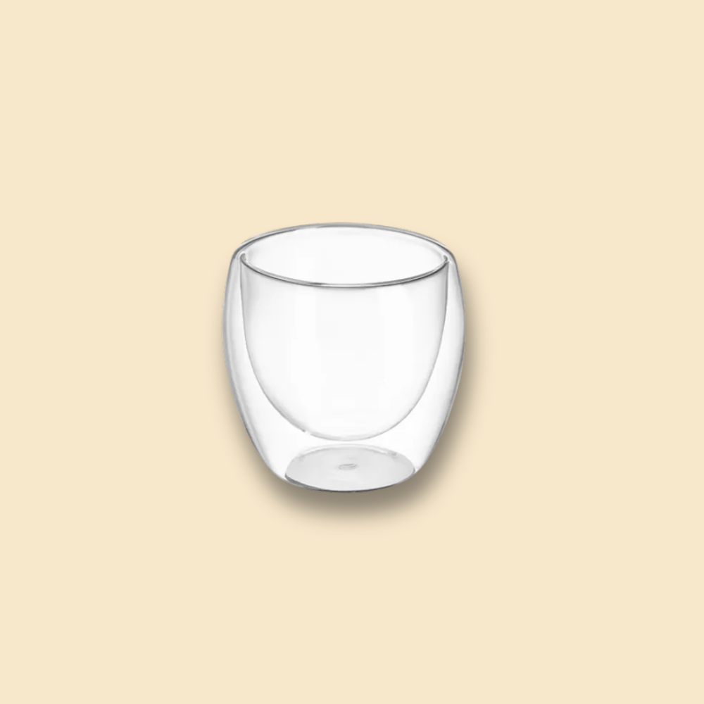 COPO PARA CAFE BOROSSILICATO LOVE DUPLA CAMADA - 90ML