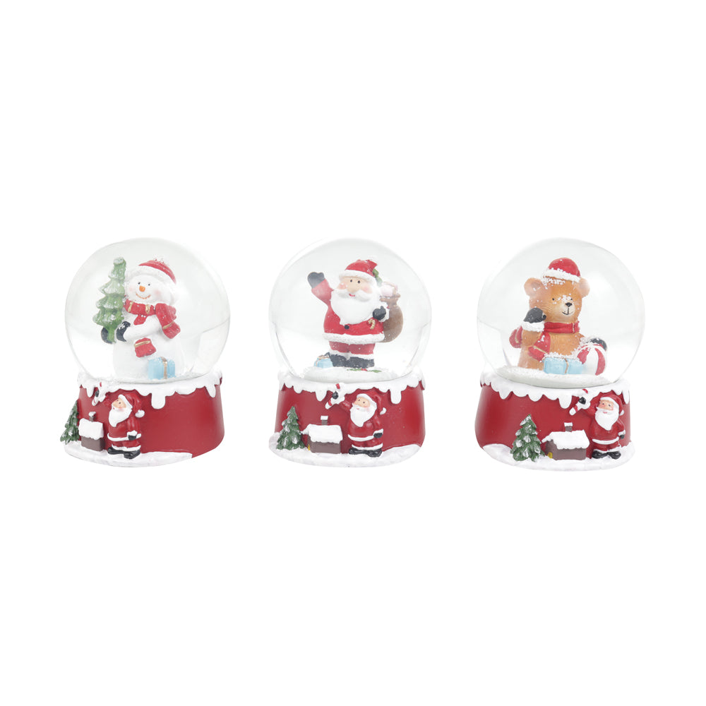 GLOBO URSO/PAPAI NOEL/BONECO DE NEVE SORTIDO 8,5CM