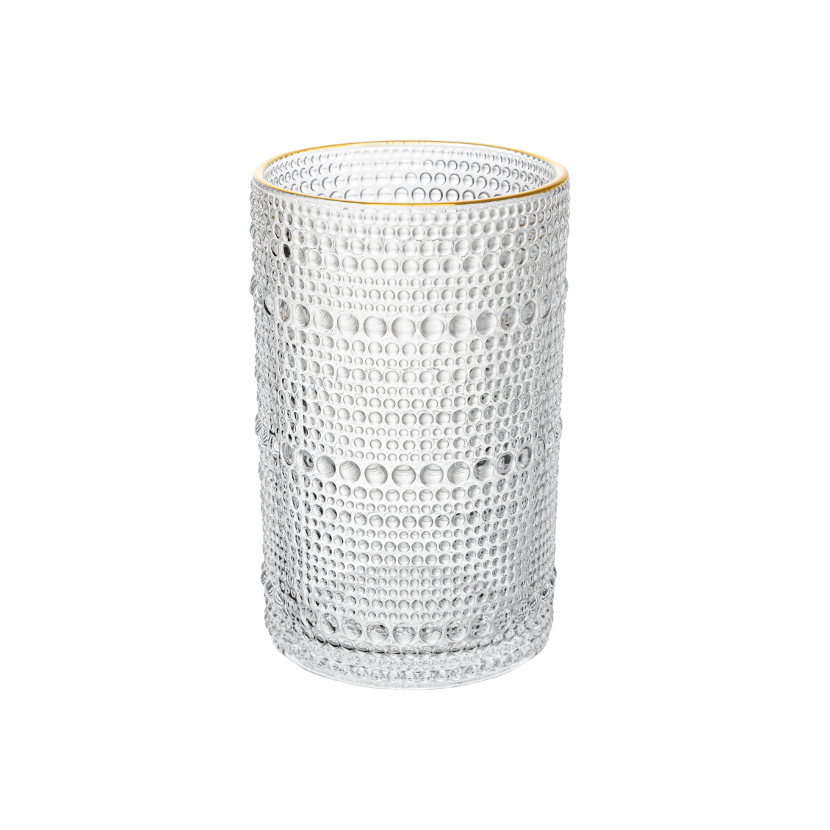 COPO ALTO DOTS COM FIO DE OURO 420ML VIDRO