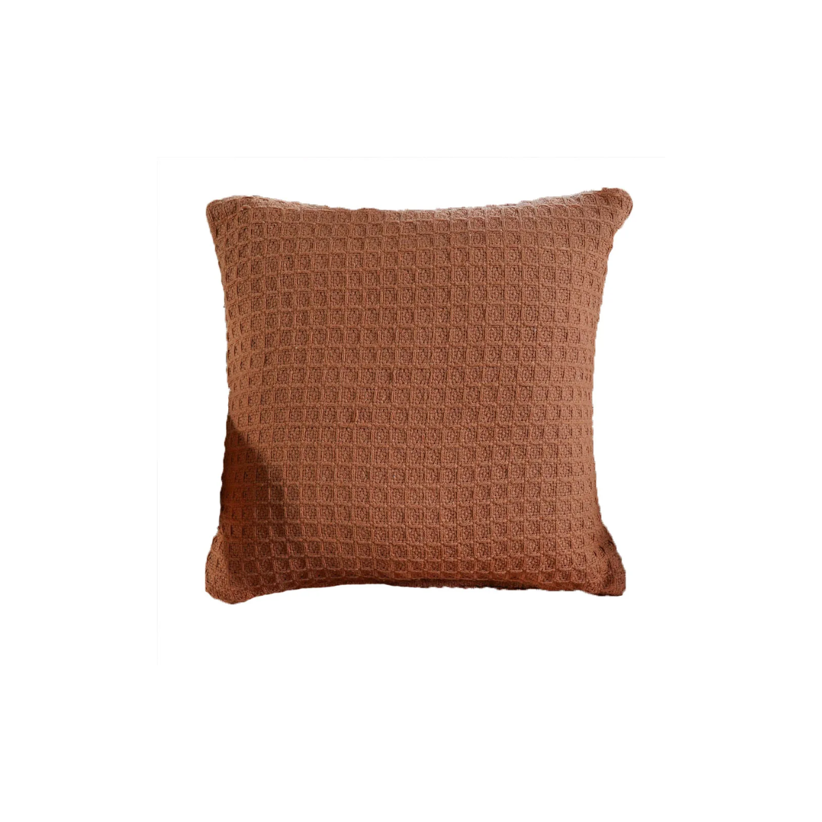 CAPA DE ALMOFADA WAFFLE 45CM X 45CM TERRACOTA