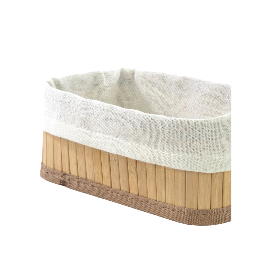 CESTO DOBRÁVEL BAMBU CLARO 20X12X8