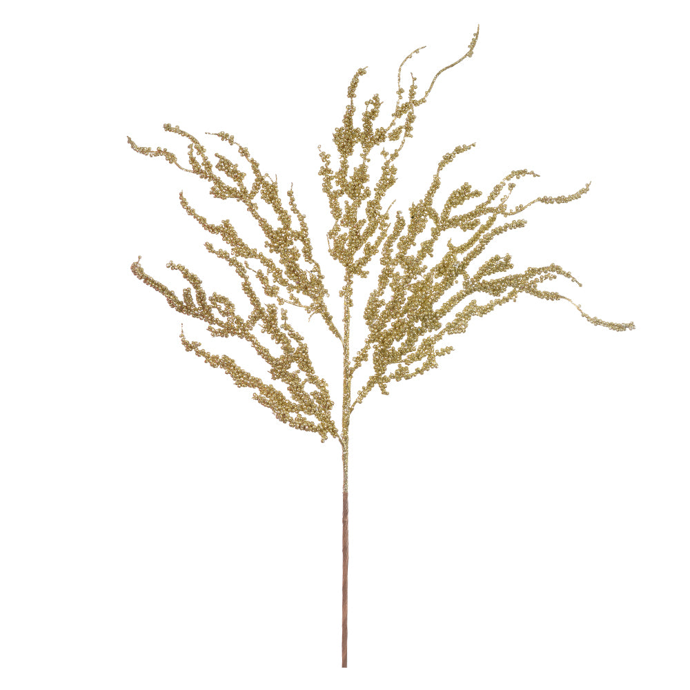 HASTE NATAL GRASS DOURADO COM GLITTER 66CM