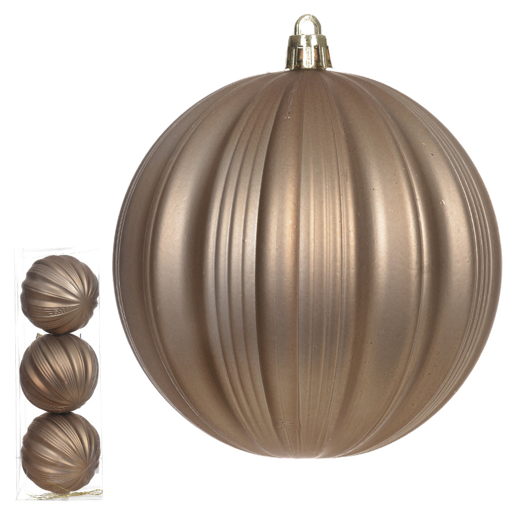 TUBO BOLAS MARROM 10CM COM 3UND