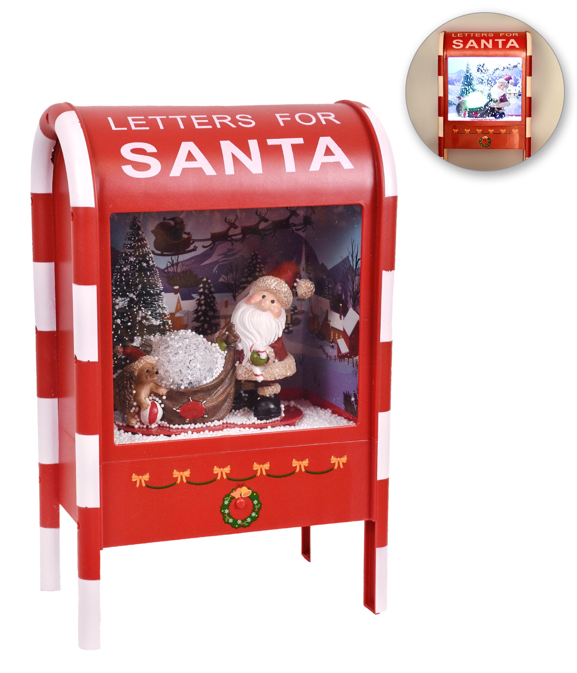 CAIXA DE CORREIO NATAL VERMELHO - 33CM