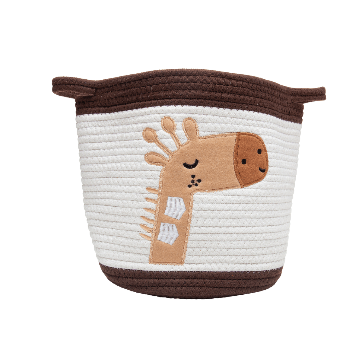 CESTA GIRAFFE MARROM/BRANCA POLIESTER