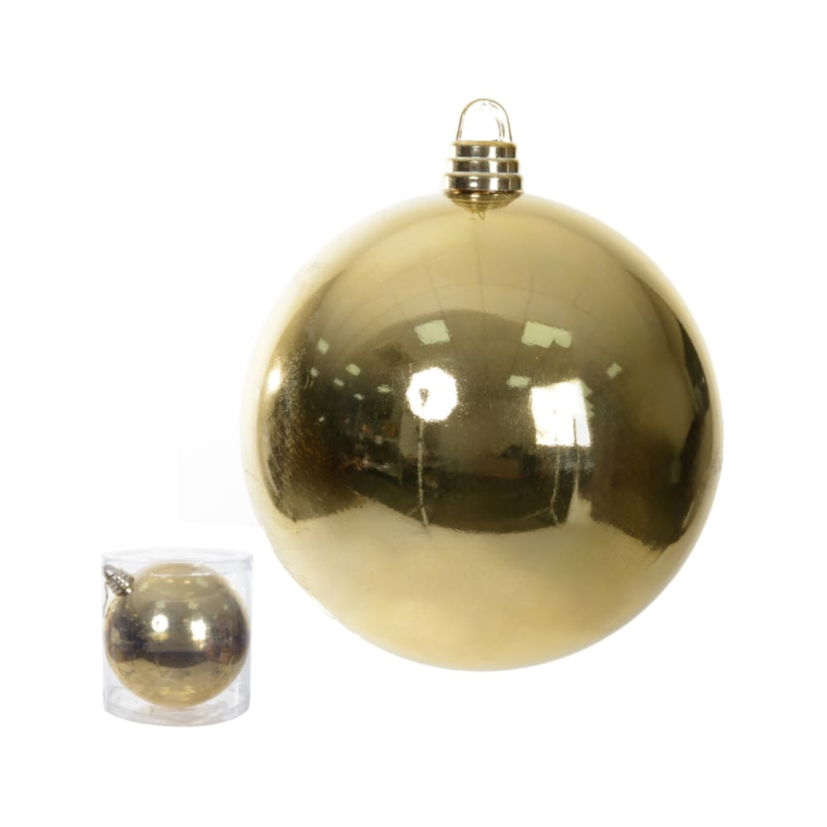 BOLA NATAL METALICA DOURADO 1 UNIDADE - 30CM