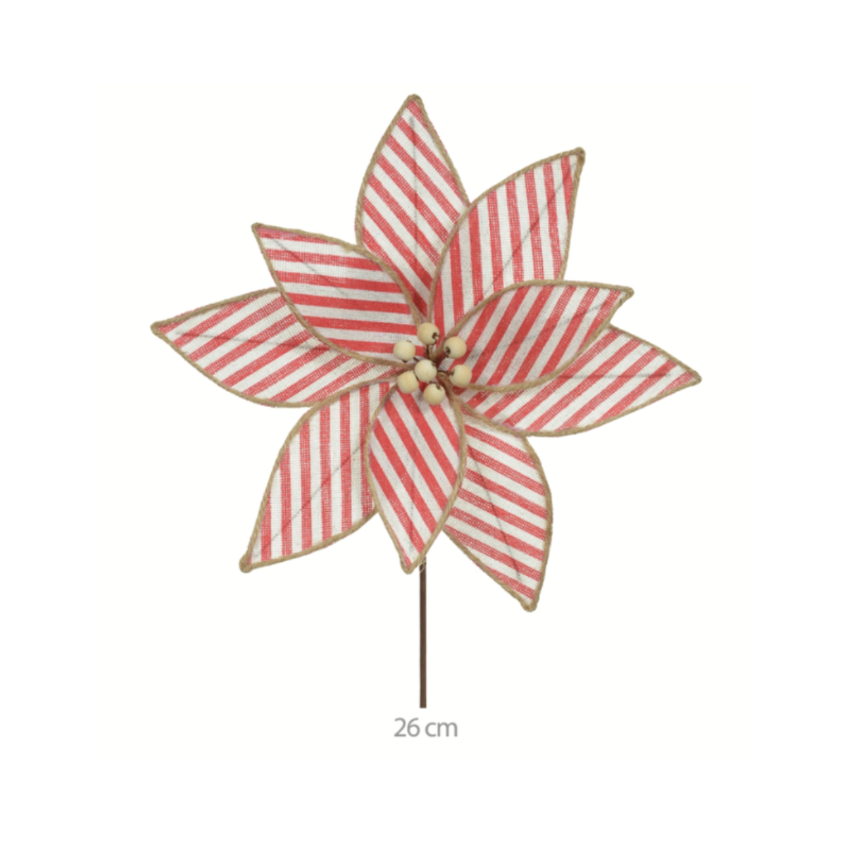 HASTE BICO DE PAPAGAIO VERMELHO E BRANCO 27CM