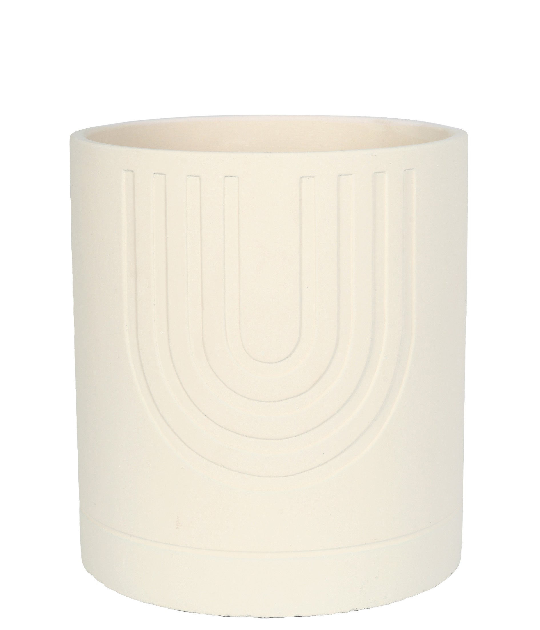 CACHEPOT EM CIMENTO OFF-WHITE