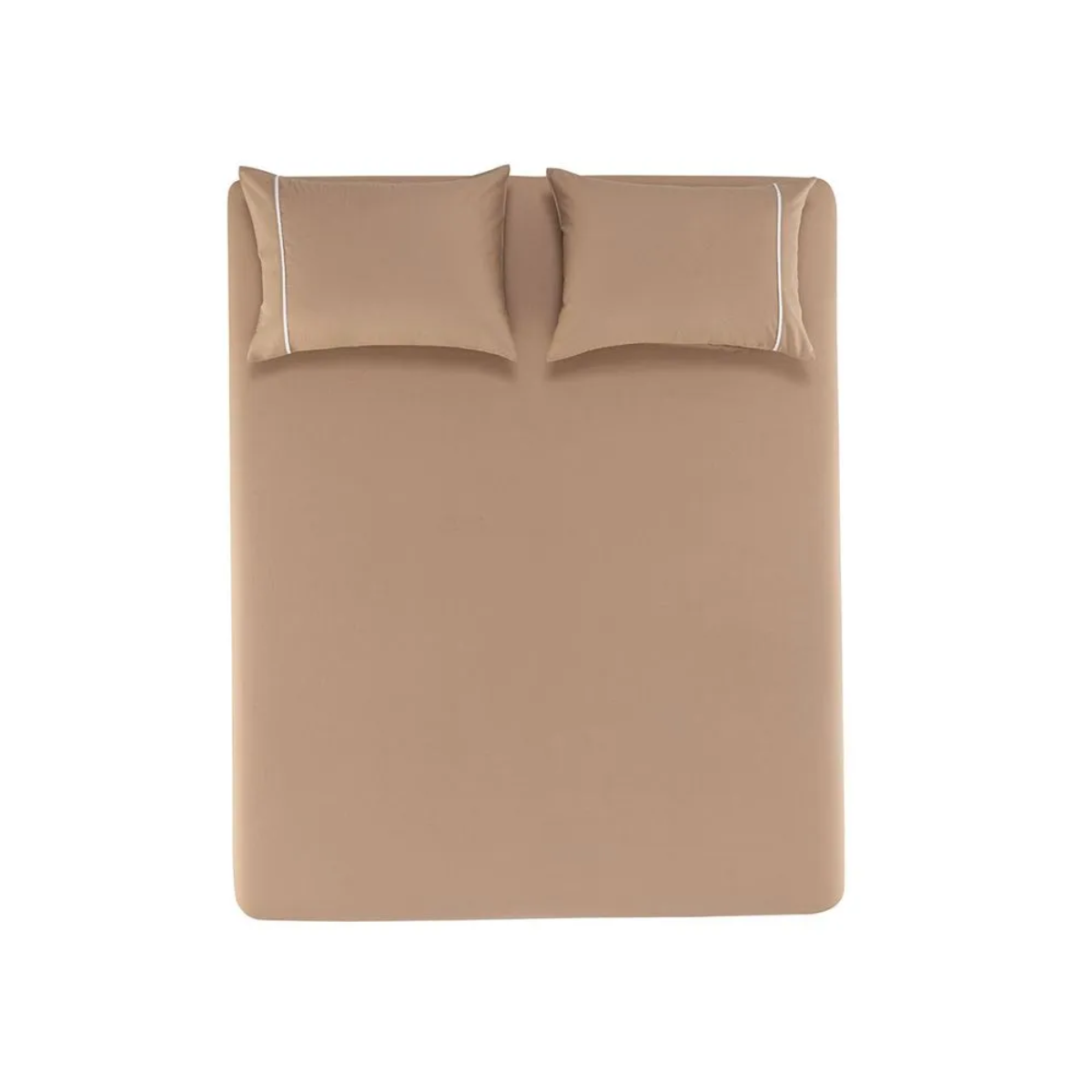 JOGO DE CAMA KING NOAH MARROM BRANCO 3 PEÇAS - 1,93M X 2,03M