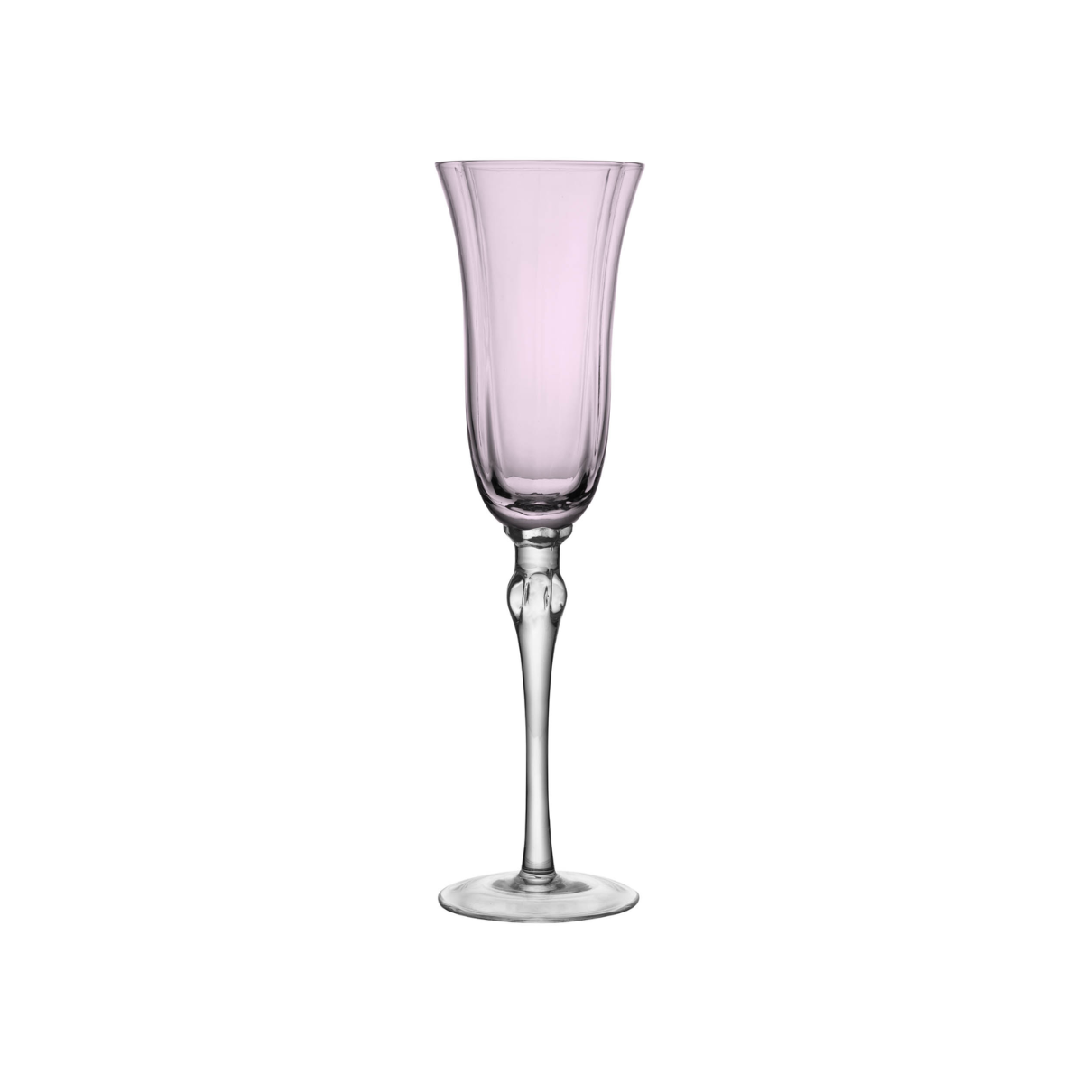 CJ 2 TACAS PARA CHAMPAGNE LILY 200ML ROSA E CINZA VIDRO