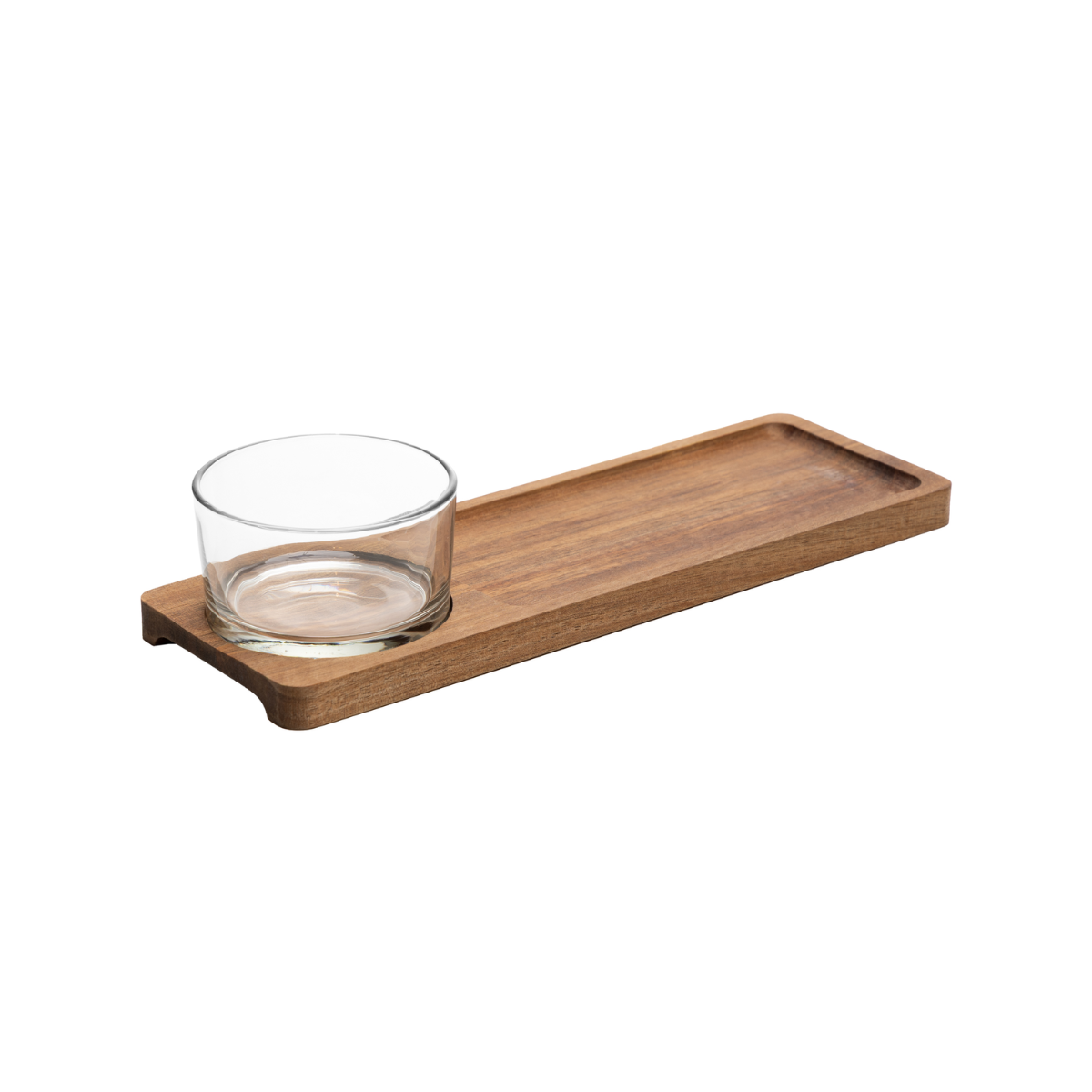 CJ 2 PECAS PETISQUEIRA COM BANDEJA LIGNUM 30CM X 10CM X 6,5CM ACACIA - WOLFF