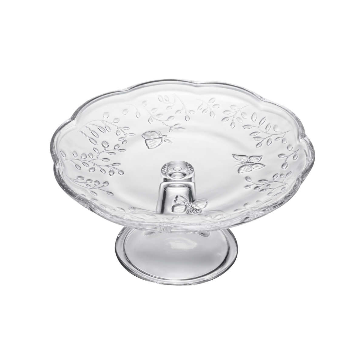 PRATO PARA BOLO COM PE NEW BUTTERFLY 19CM X 9CM CRISTAL ECOLOGICO