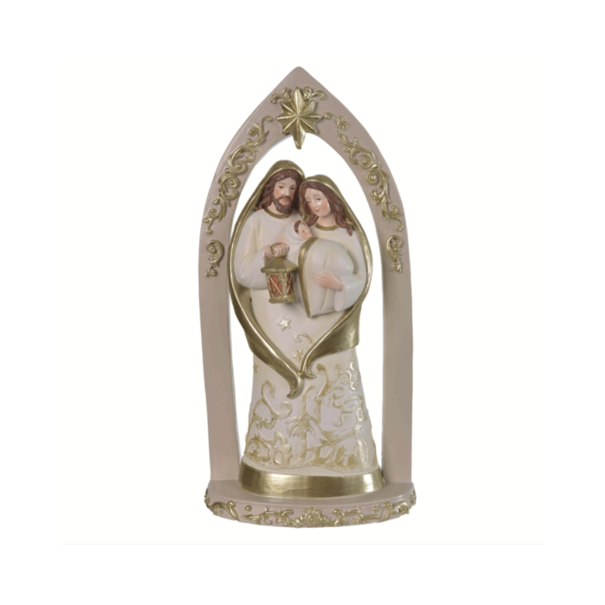 SAGRADA FAMILIA DOURADO COM LED 25CM