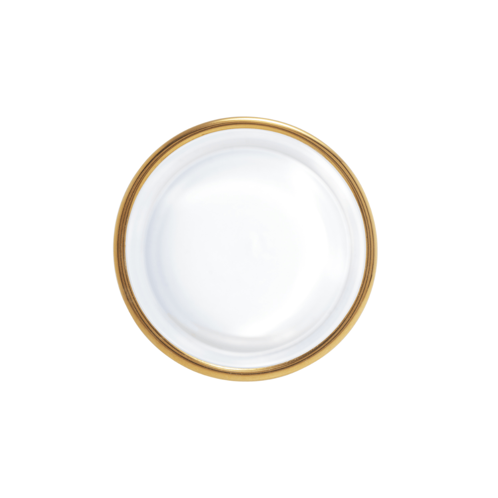 VASO DE VIDRO COM BORDA DOURADA LIZ - 9CM X 9CM X 22CM