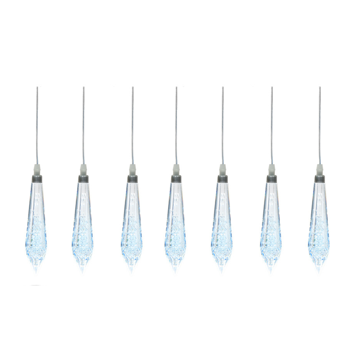 LUZ DE DECORAÇÃO PENDENTE DE DIAMANTE 2M BIVOLT BRANCO