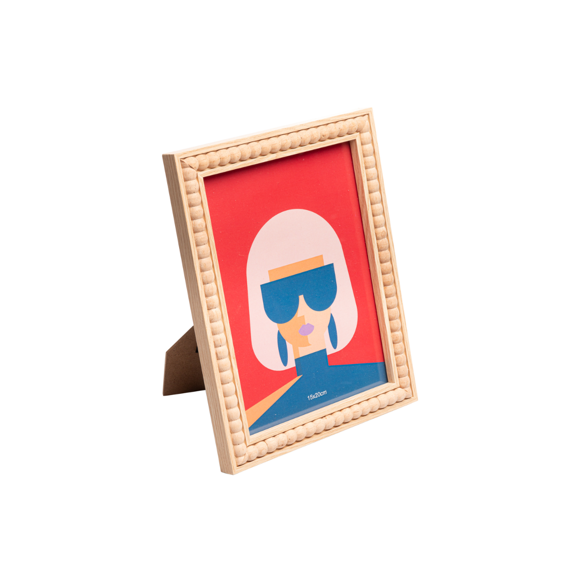 PORTA-RETRATO DE MDF BALLS NATURAL 10X15CM
