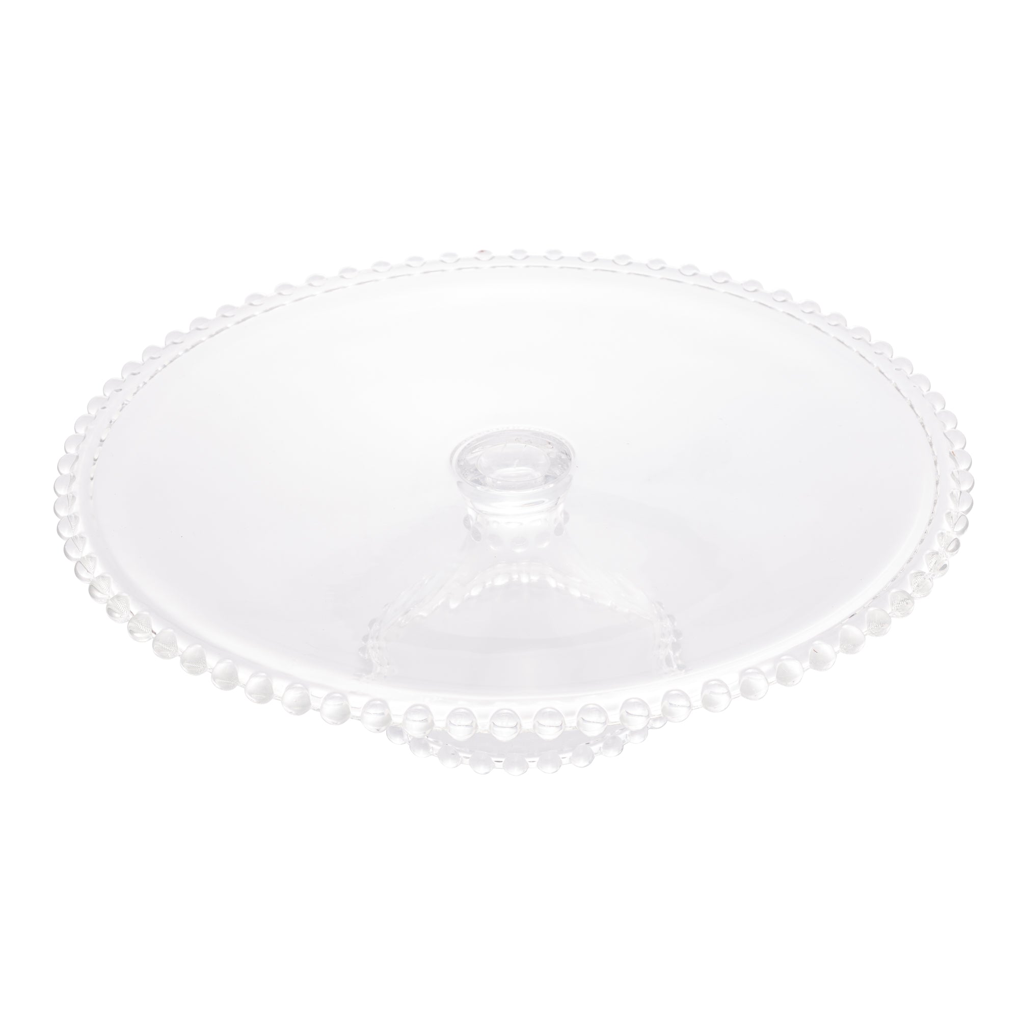 PRATO PARA BOLO CRISTAL COM PE PEARL 31 CM