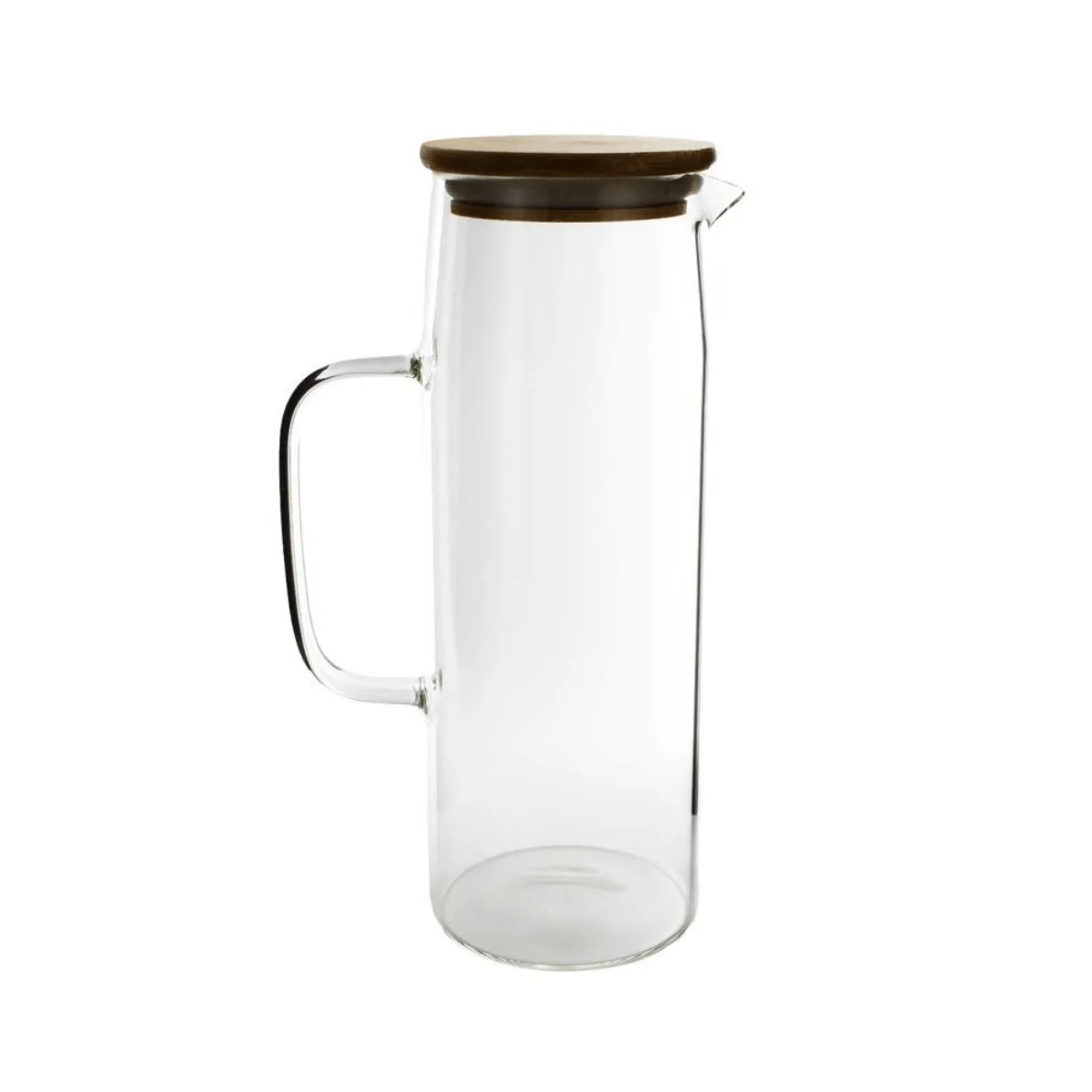 JARRA DE VIDRO COM TAMPA DE BAMBU 1,2L