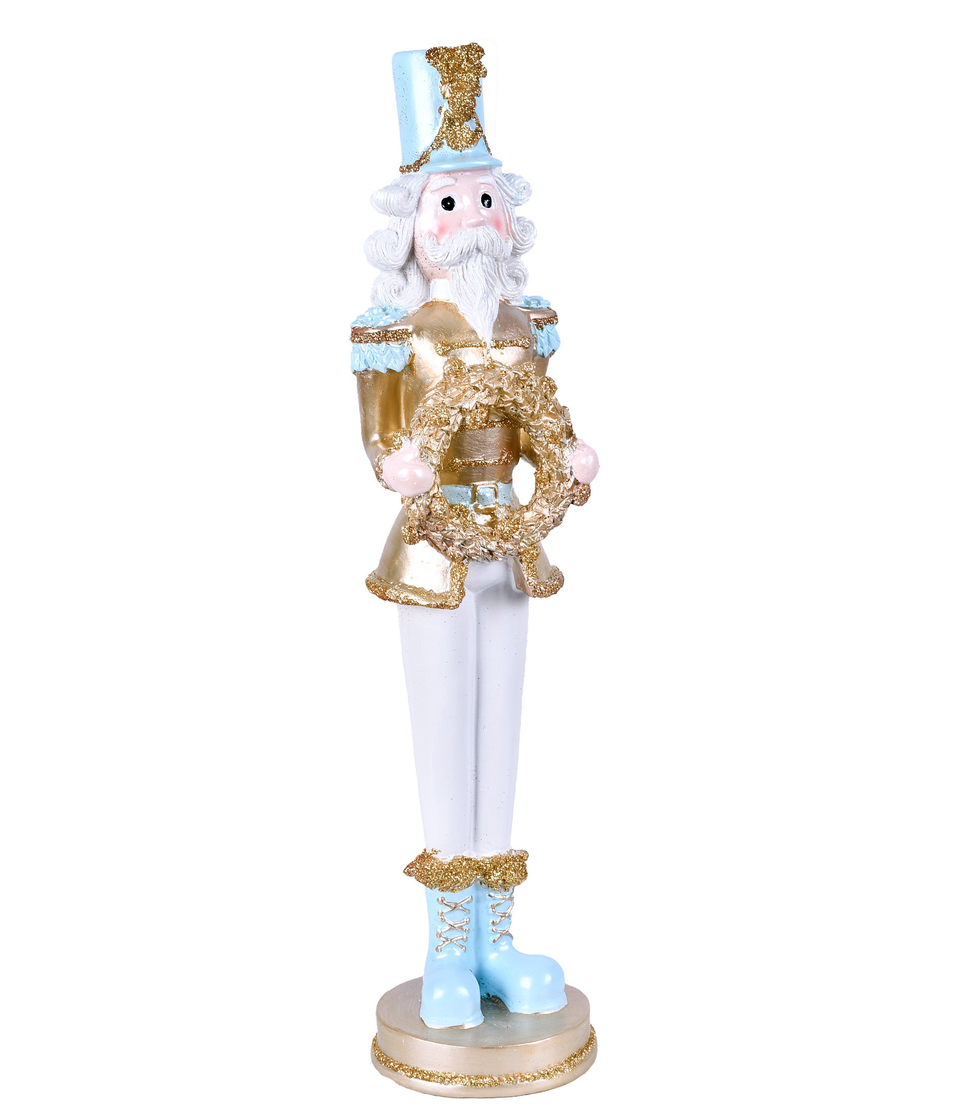 QUEBRA NOZES DE NATAL 40CM DOURADO/AZUL