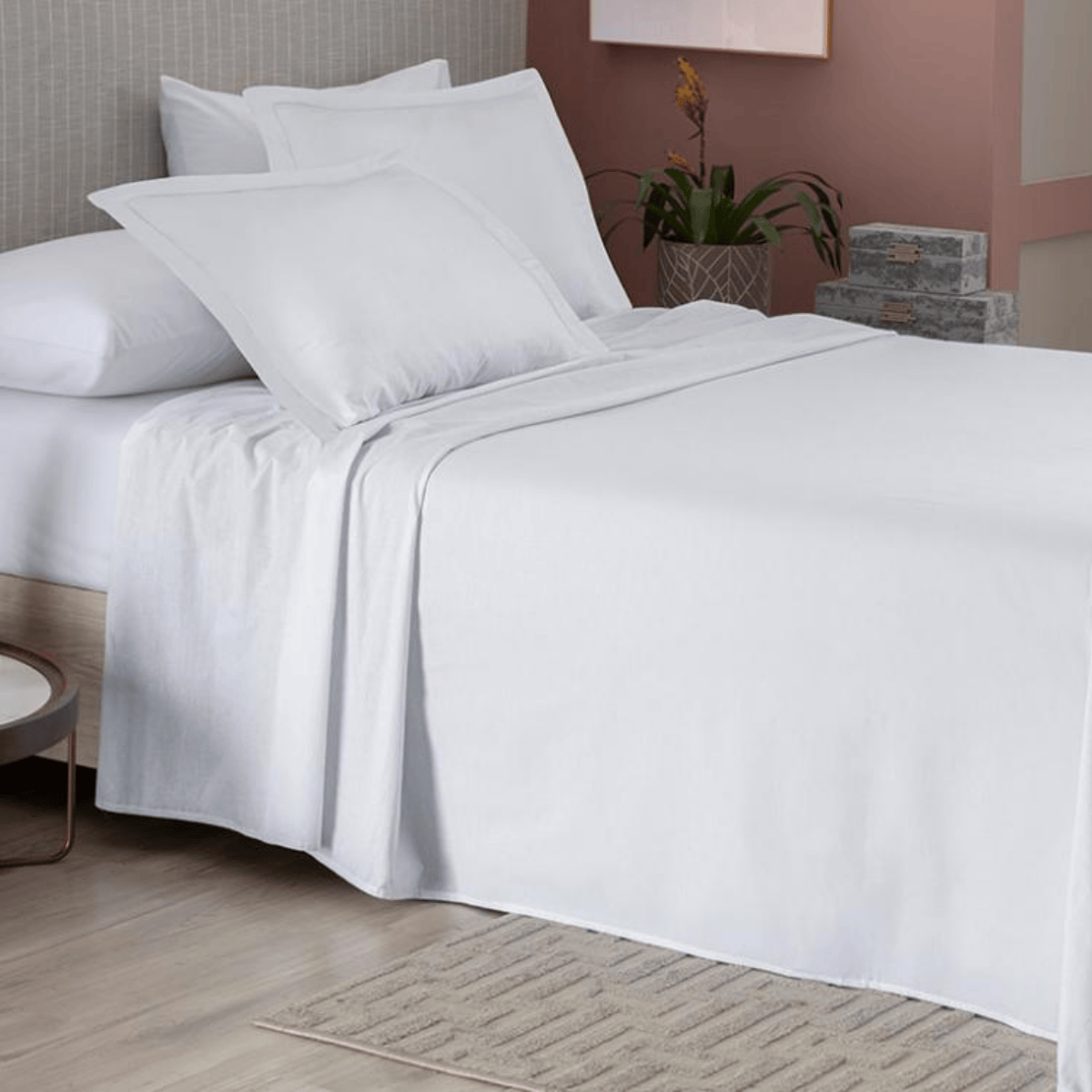 JOGO DE CAMA ESSENCIAL NEO 4 PCS QUEEN BRANCO