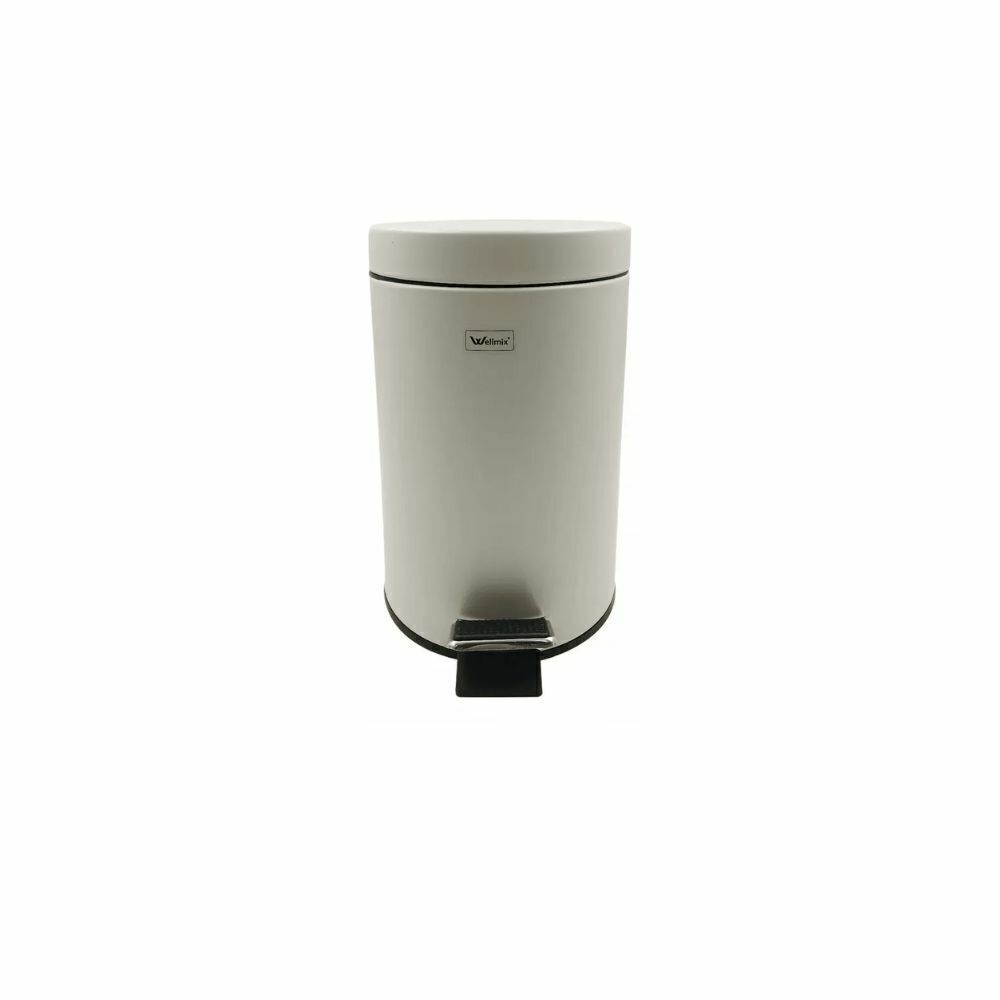 LIXEIRA PEDAL INOX REDONDA CINZA 3L