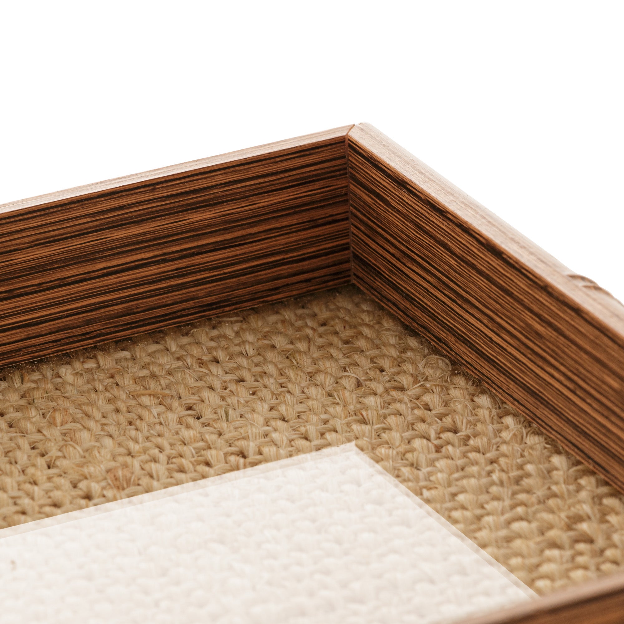 BANDEJA MADEIRA BAMBU C/SISAL NATURAL 30x17x4cm