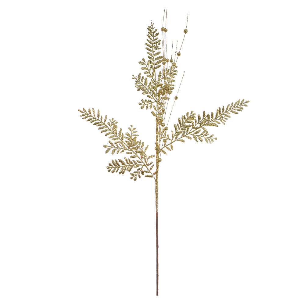 HASTE NATAL DOURADO COM GLITTER 65CM