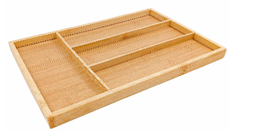 ORGANIZADOR DE TALHERES 15X14CM BAMBU, REF 6533