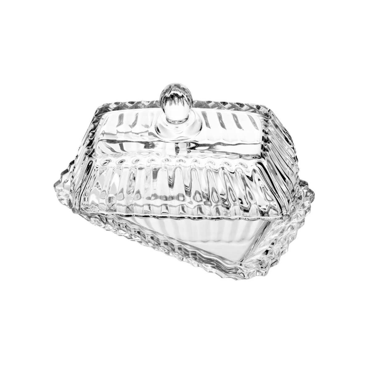 MANTEIGUEIRA DE CRISTAL DE CHUMBO COM TAMPA IMPERATRIZ