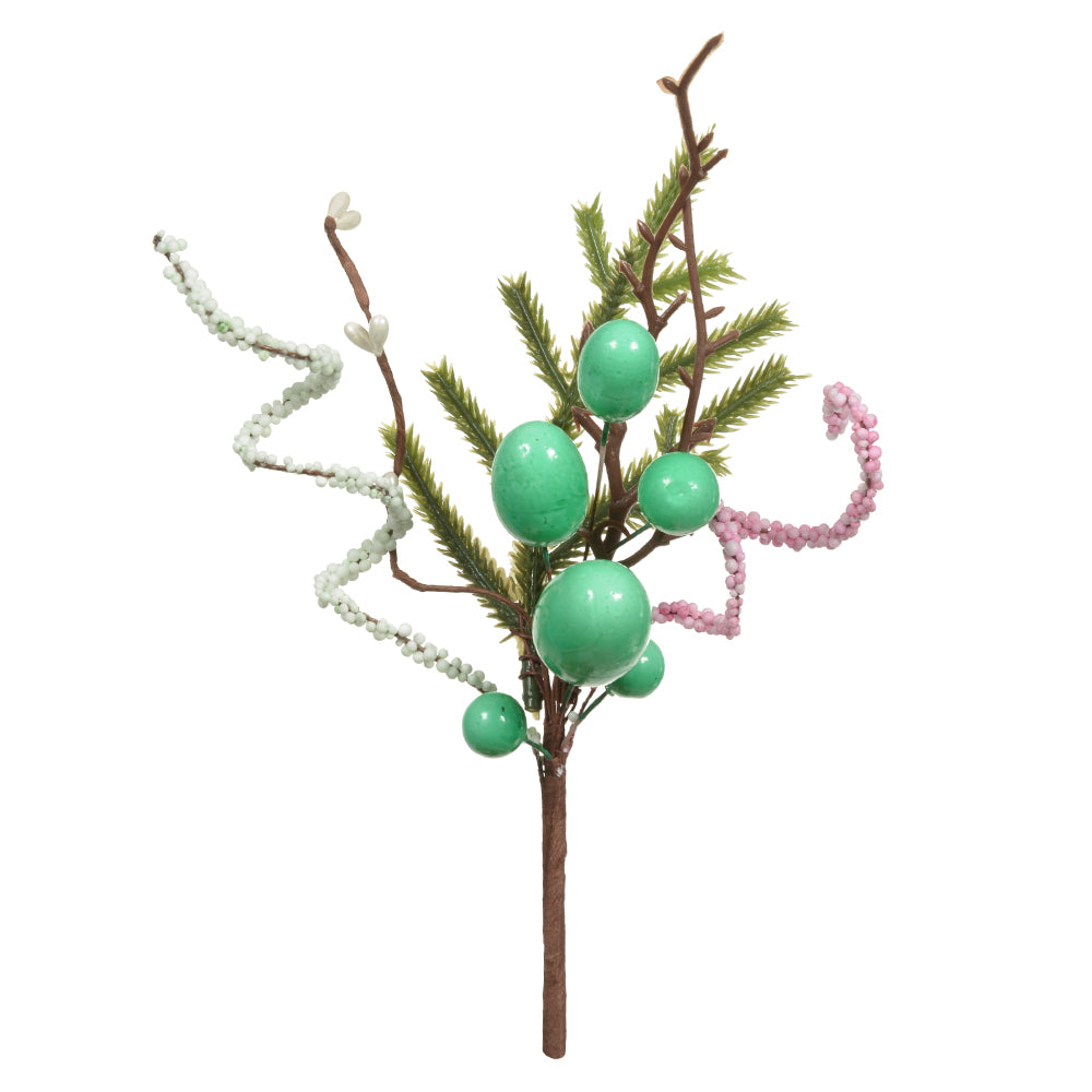 PICK PASCOA COM OVO (VERDE) 21cm