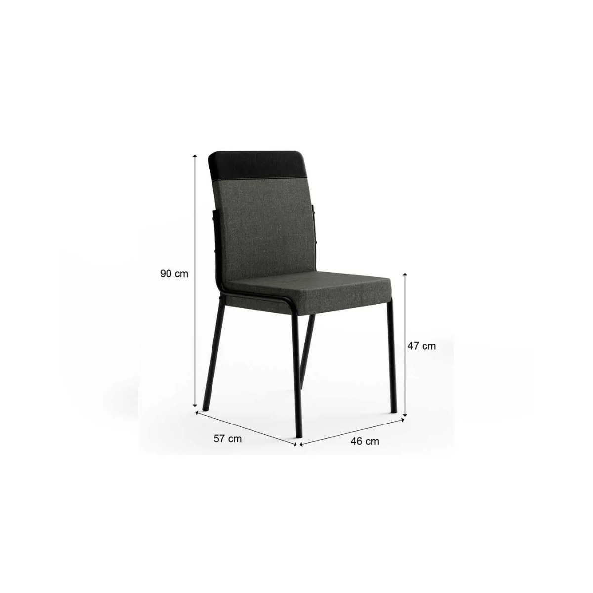 CADEIRA DUO 1739 – GRAFITE PRETO