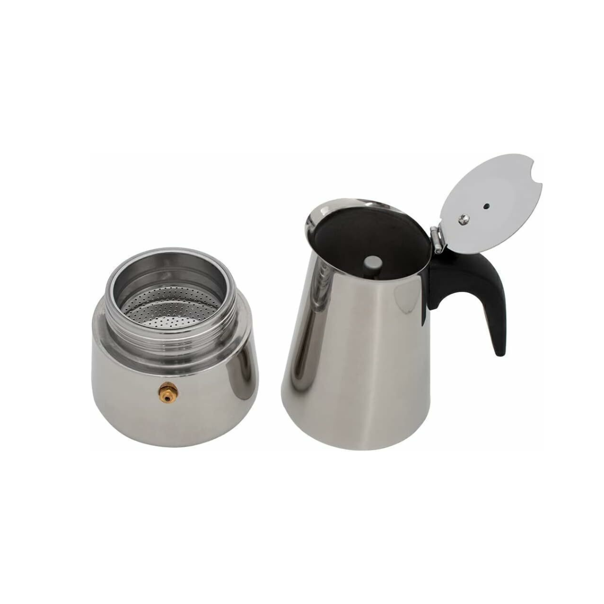 CAFETEIRA ITALIANA AÇO INOX PARA 6 CAFEZINHOS