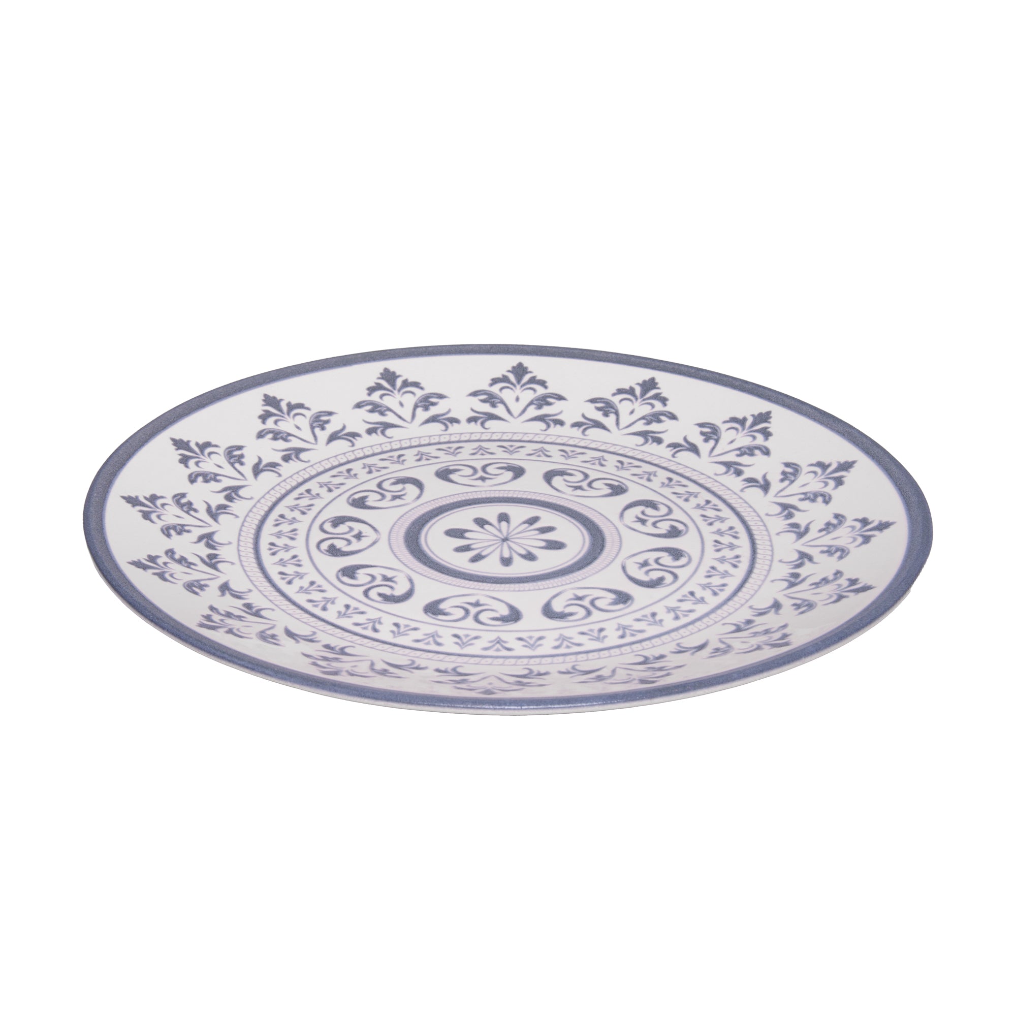PRATO PARA SOBREMESA PORTO 20CM AZUL CERAMICA