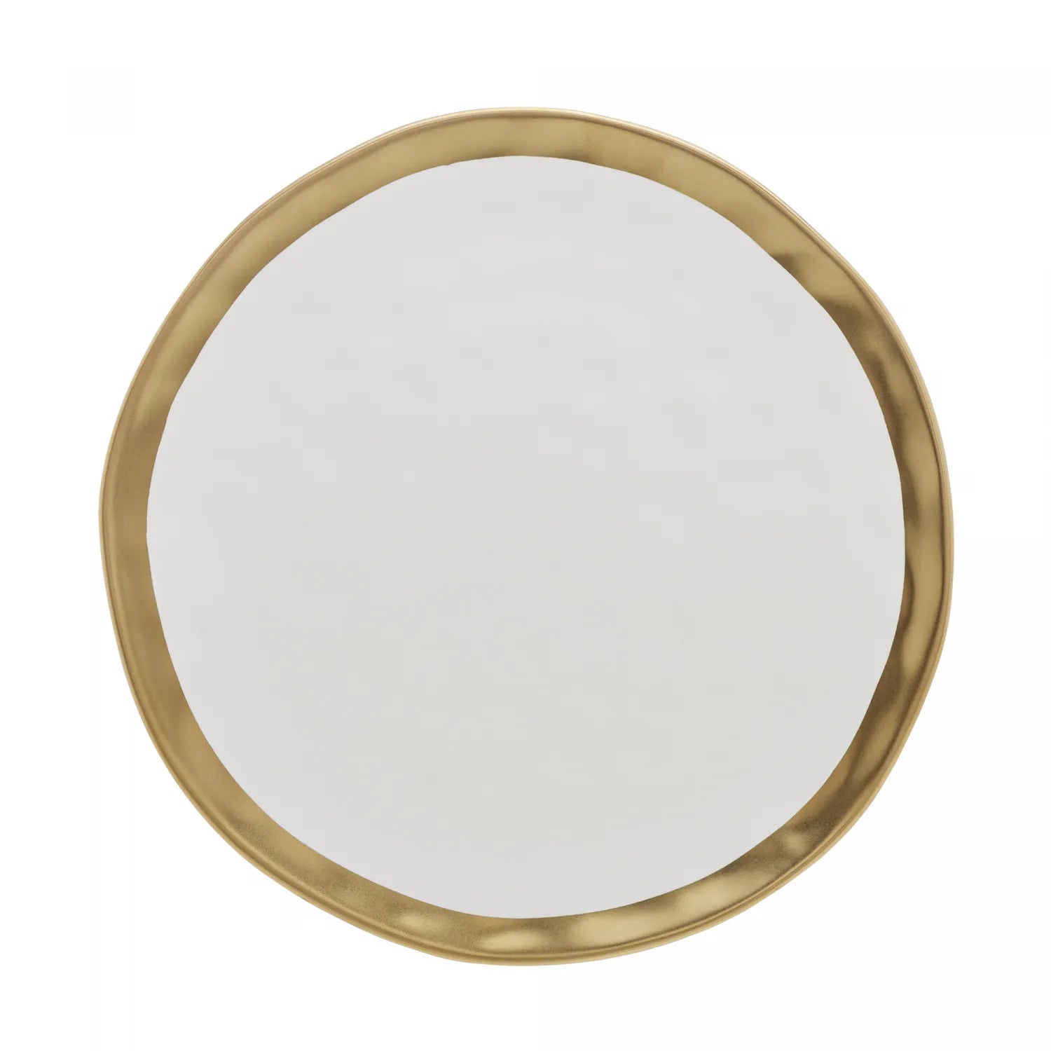 PRATO RASO DE PORCELANA BRANCO E DOURADO DUBAI - 25CM